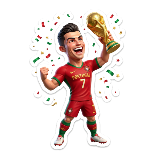 Ronaldo a levantar a Copa do Mundo